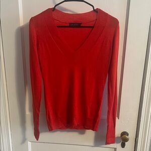 The Limited Bright Red V-Neck Sweater
